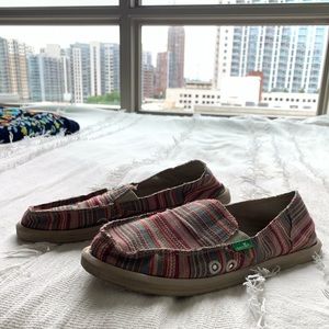 Sanuk Donna Pink Multi Canvas